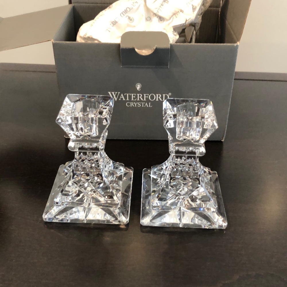 Waterford Lismore 4” Candlesticks, Set of 2